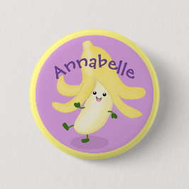 Cute kawaii banana cartoon illustration ronde button 5,7 cm