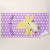 Cute kawaii banana cartoon illustration strandlaken (Voorkant)