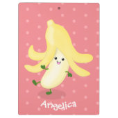 Cute kawaii banana cartoon klembord (Achterkant)