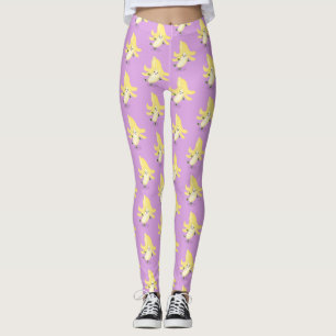 Cute kawaii banana cartoon leggings