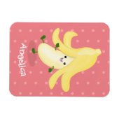Cute kawaii banana cartoon magneet (Horizontaal)