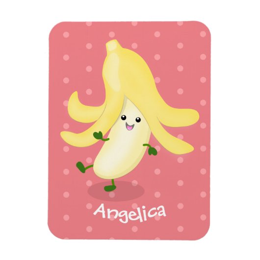 Cute kawaii banana cartoon magneet (Verticaal)