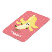 Cute kawaii banana cartoon magneet (Linkerzijde)