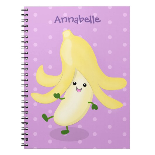 Cute kawaii banana cartoon notitieboek (Voorkant)