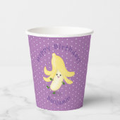 Cute kawaii banana cartoon papieren bekers (Voorkant)