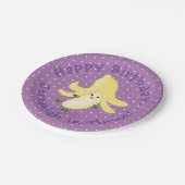 Cute kawaii banana cartoon papieren bordje (Gekanteld)