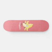 Cute kawaii banana cartoon persoonlijk skateboard (Horizontaal)