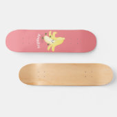 Cute kawaii banana cartoon persoonlijk skateboard (Horizontaal)