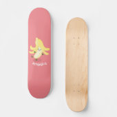 Cute kawaii banana cartoon persoonlijk skateboard (Voorkant)