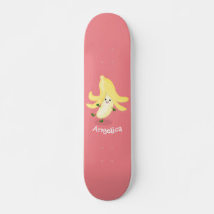 Cute kawaii banana cartoon persoonlijk skateboard