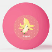Cute kawaii banana cartoon pingpongbal (Achterkant)