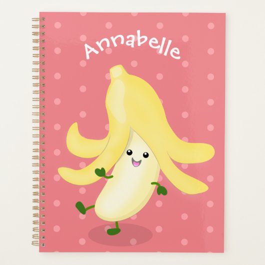 Cute kawaii banana cartoon planner (Voorkant)