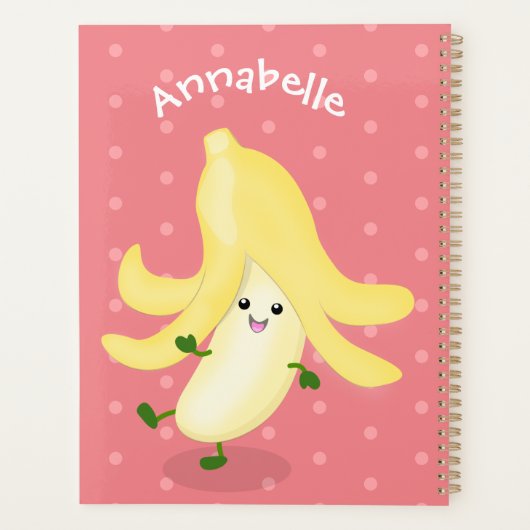 Cute kawaii banana cartoon planner (Achterkant)