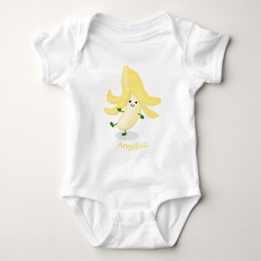 Cute kawaii banana cartoon romper (Voorkant)