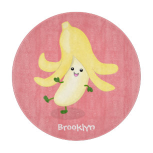 Cute kawaii banana cartoon snijplank