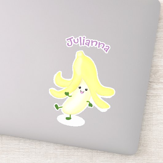 Cute kawaii banana cartoon sticker (Detail)