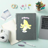 Cute kawaii banana cartoon sticker (iPad Cover)