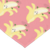 Cute kawaii banana cartoon tafelkleed (Gekanteld)