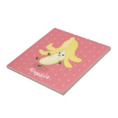 Cute kawaii banana cartoon tegeltje (Zijkant)