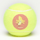 Cute kawaii banana cartoon tennisballen (Achterkant)