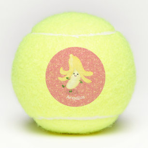 Cute kawaii banana cartoon tennisballen