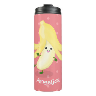 Cute kawaii banana cartoon thermosbeker
