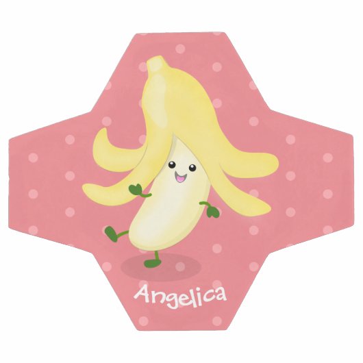 Cute kawaii banana cartoon voetbal (Enkel)