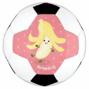 Cute kawaii banana cartoon voetbal