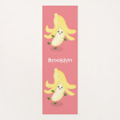 Cute kawaii banana cartoon yogamat (Voorkant)
