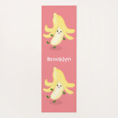 Cute kawaii banana cartoon yogamat (Achterkant)