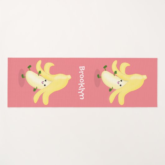 Cute kawaii banana cartoon yogamat (Voorkant (horizontaal))