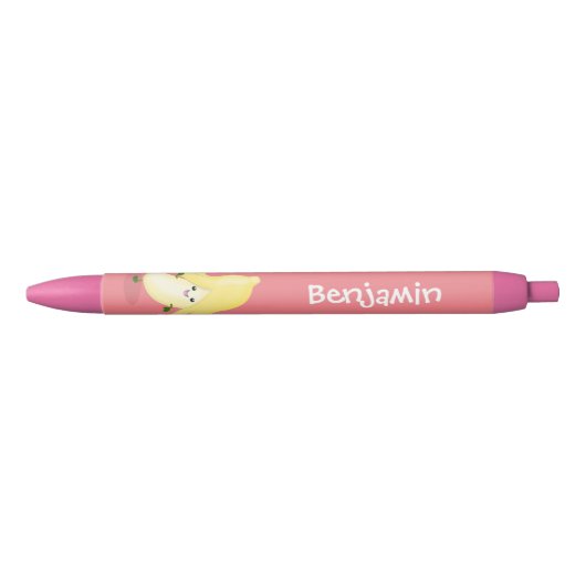 Cute kawaii banana cartoon zwarte inkt pen (Voorkant)