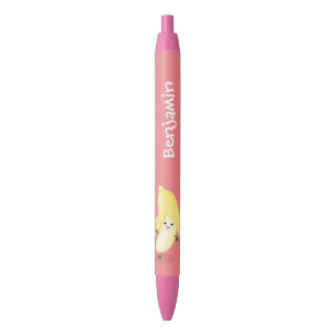 Cute kawaii banana cartoon zwarte inkt pen