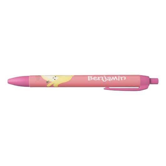 Cute kawaii banana cartoon zwarte inkt pen (Bodem)