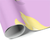 Cute kawaii banana paarse cartoon cadeaupapier (Rol Hoek)