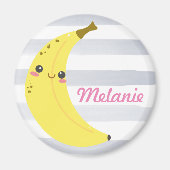 Cute Kawaii Banana Personalized Magneet (Voorkant)