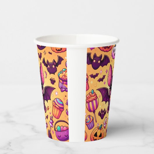 Cute kawaii bat candy halloween papieren bekers (Links)
