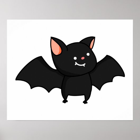 Cute Kawaii Bat Poster (Voorkant)