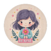 Cute Kawaii "Be Kind" Illustration Snijplank (Voorkant)
