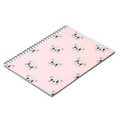 Cute Kawaii Bear Face Pattern on Pastel Pink Notitieboek (Linkerzijde)
