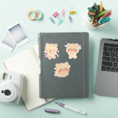 Cute Kawaii Bear Sticker | Adorable Blushing Bear  (iPad Cover)