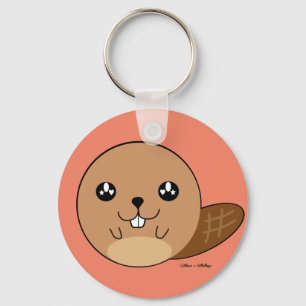 Cute Kawaii Beaver Animal Sleutelhanger