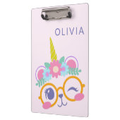 Cute Kawaii Beer Unicorn Face Pink - Gepersonalise Klembord (Links)