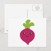 Cute Kawaii Beet Briefkaart (Voorkant / Achterkant)