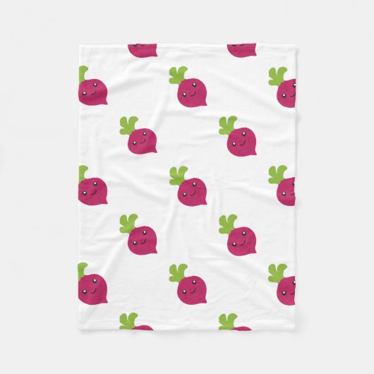 Cute Kawaii Beet Fleece Deken (Voorkant)