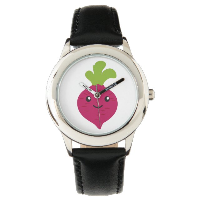 Cute Kawaii Beet Horloge (Voorkant)