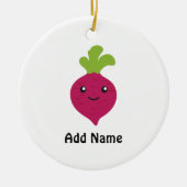 Cute Kawaii Beet Keramisch Ornament (Voorkant)