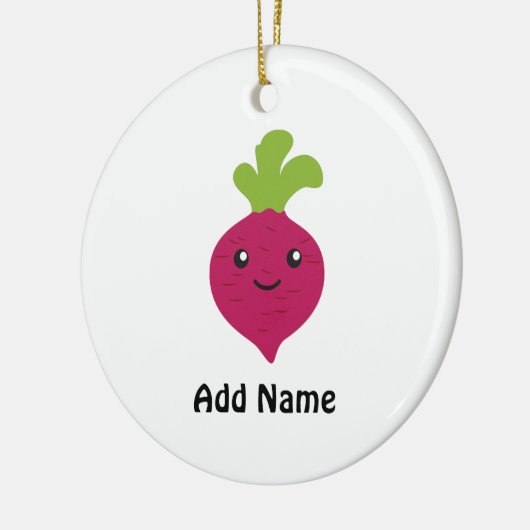 Cute Kawaii Beet Keramisch Ornament (Links)