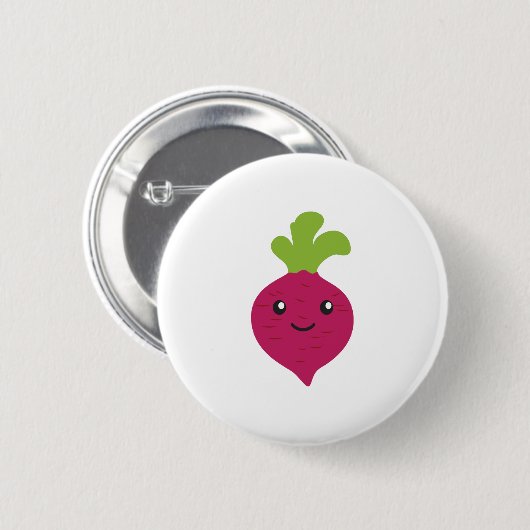 Cute Kawaii Beet Ronde Button 5,7 Cm (Voorkant /achterkant)
