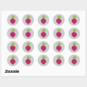 Cute Kawaii Beet Ronde Sticker (Vel)